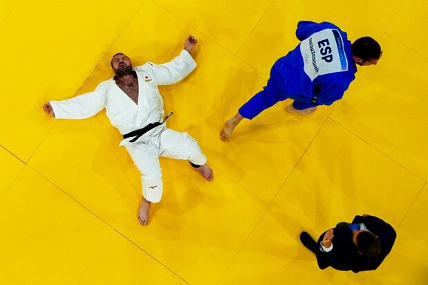 Champion des Jeux précédénts, Aaron Wolf ne s’est pas remis de sa défaite lors du combat de repêchage. (Reuters)