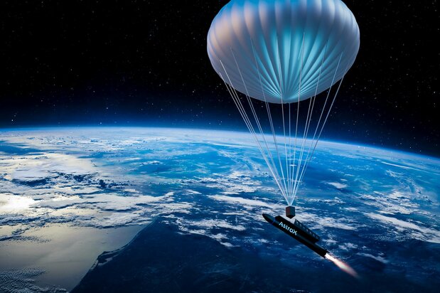 Визуализация системы запуска «рокун» (© AstroX, Inc.)