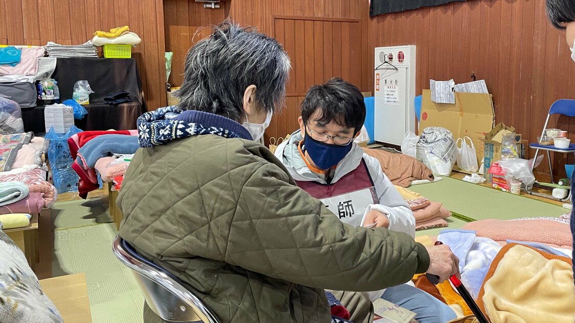 能登半島地震の被災者に寄り添う（提供：地球のステージ）