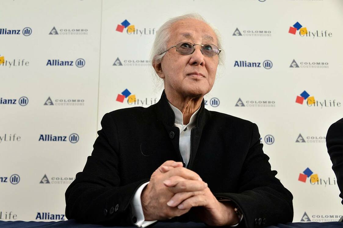 Isozaki Arata in October 2014. (© IPA/IPA/Sipa USA via Reuters Con)