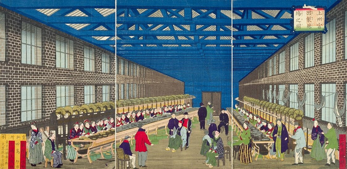 『上州富岡製糸場之図』（国立国会図書館デジタルコレクション）