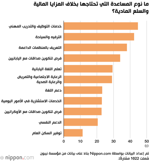 ما نوع المساعدة التي تحتاجها بخلاف المزايا المالية والسلع المادية؟