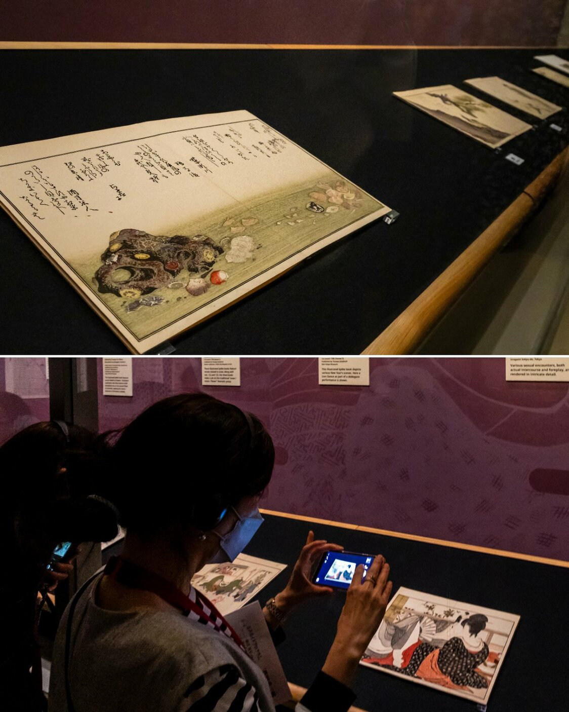 蔦重が歌麿を挿絵に起用した『潮干のつと』（千葉市美術館 ラヴィッツコレクション蔵＝上写真）はデッサン力の高さがうかがえる。世界一有名な春画「歌まくら」（東京・浦上蒼穹堂蔵）も必見