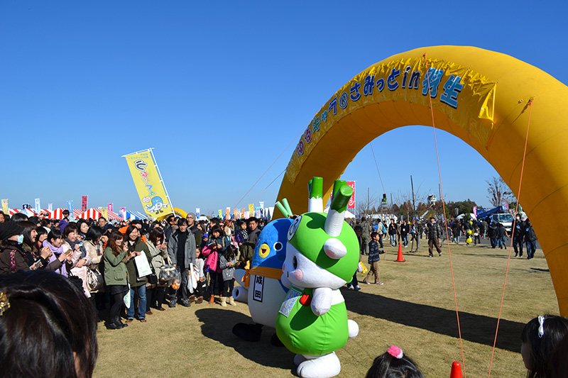 成田市の「うなりくん」と深谷市の「ふっかちゃん」