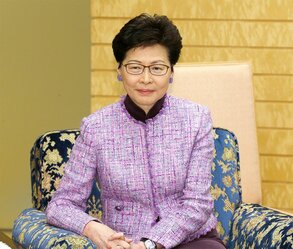 香港の林鄭月娥行政長官(時事)