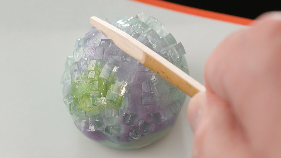 Un exemple de jônamagashi, l’ajisai (hortensia)