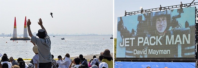 アトラクションとして、日本では珍しい「ジェットパックマン」の飛行も披露された
