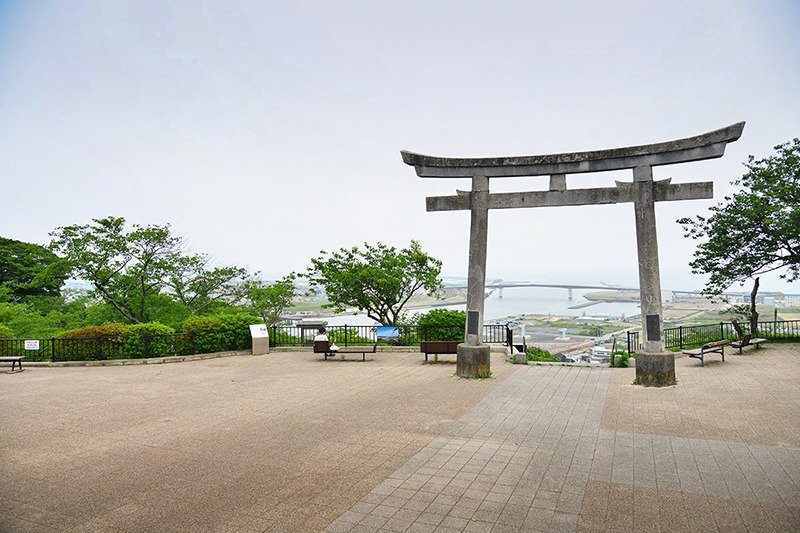 Le parc Hiyoriyama, où de nombreux habitants se sont réfugiés.