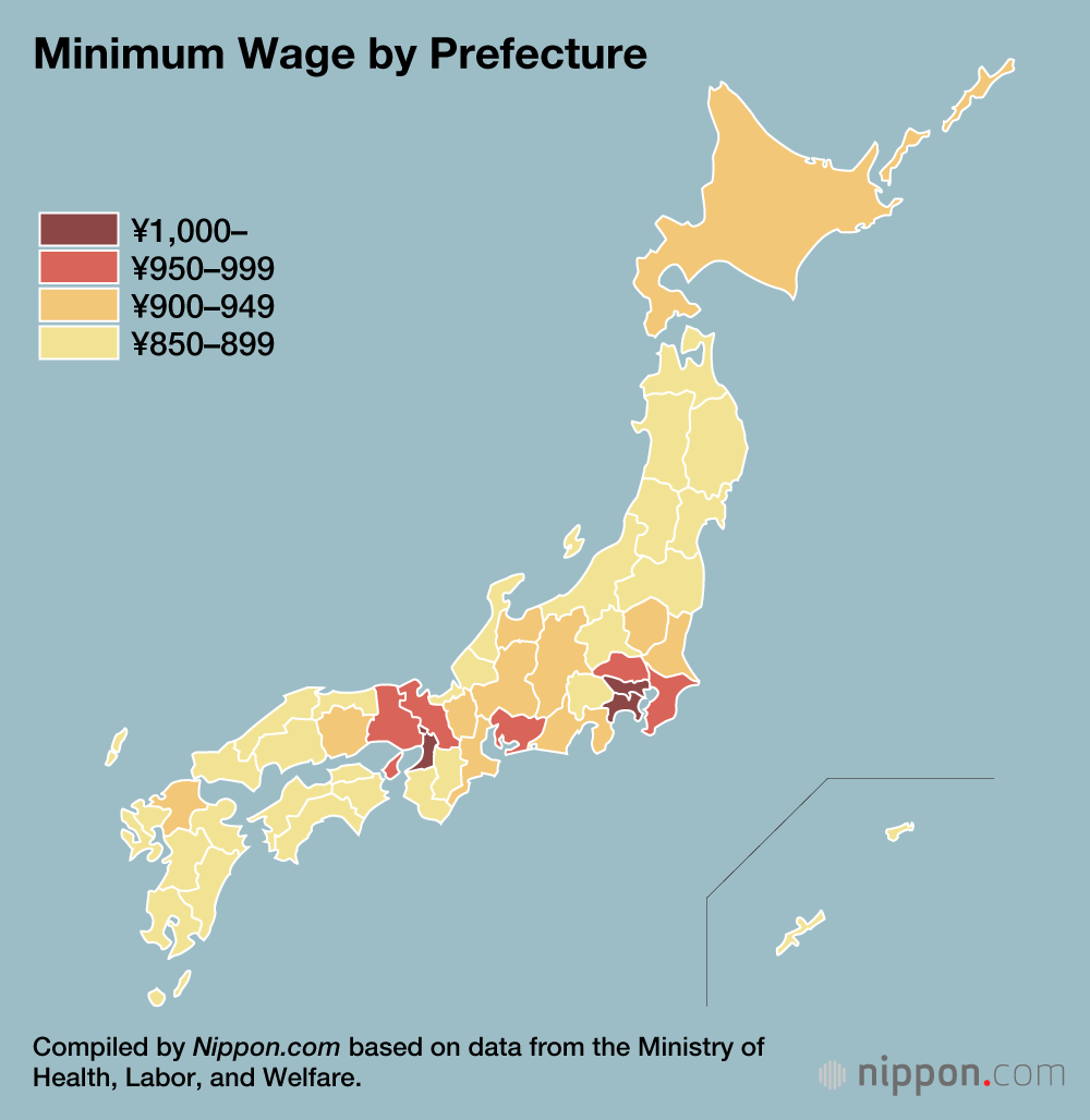 Japan’s Record Average Minimum Wage Rise No Match for Spiraling Living Costs
