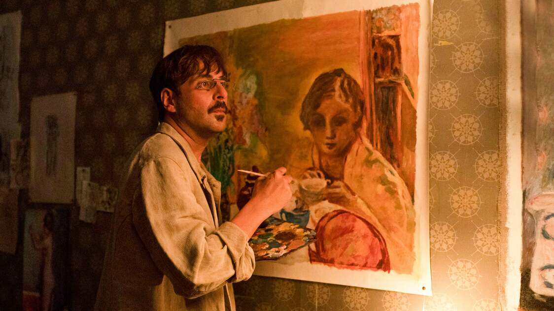『昼食』を描くボナール　©2023-Les Films du Kiosque-France 3 Cinéma-Umedia-Volapuk