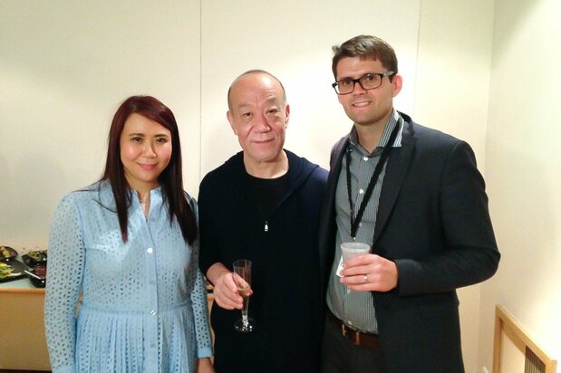 (右から)チャド・キャノン、久石譲、久石の娘で歌手の藤澤麻衣=2007年、パリ(チャド・キャノン提供)
