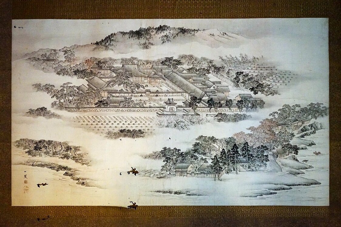 画师森一凤所绘作品挂轴（图片：笔者）