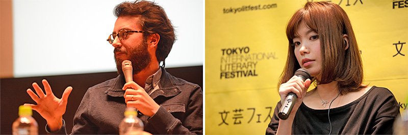 Jonathan Safran Foer, autor de Tan fuerte, tan cerca, y Kawakami Mieko, ganadora del Premio Akutagawa por la novela Chichi to ran.