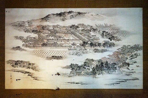 画师森一凤所绘作品挂轴（图片：笔者）