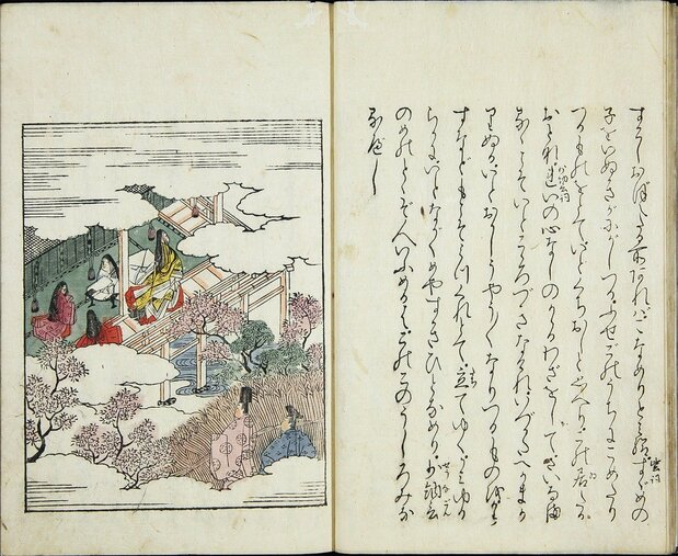 摘自《插画版源氏物语》(1654年)第5卷《若紫》(图片:椙山女学园大学数字图书馆)