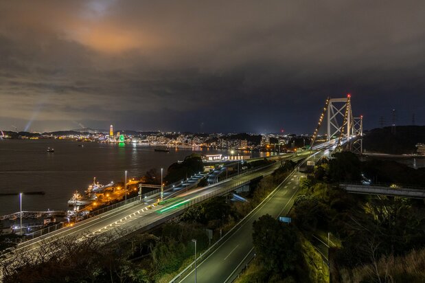 The spectacular view of the Kanmon Strait from Second Observation Deck in Mekari Park hardly evokes a battle scene.