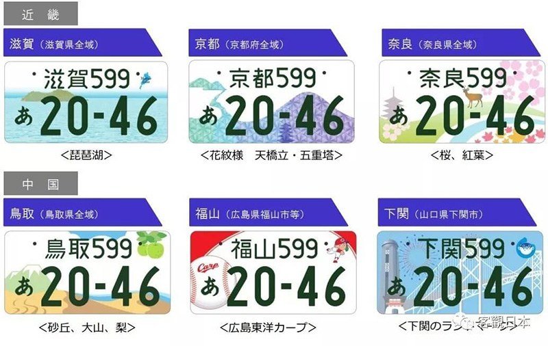 花1千日元，让你的车牌彩色起来