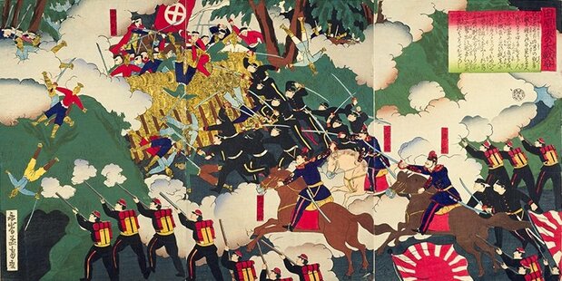 西南战争中最激烈的战役“田原坂大战”(国立国会图书馆)