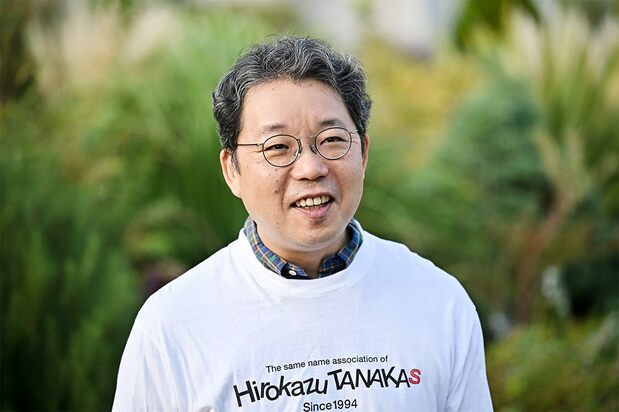 Tanaka Hirokazu, quien iniciara el primer intento del récord mundial Guinness. (© Ikazaki Shinobu)