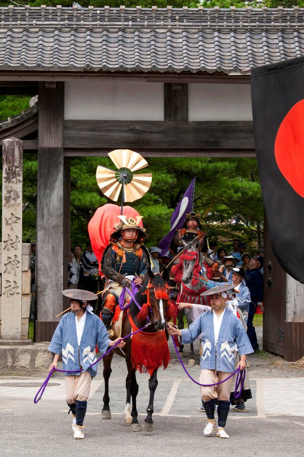 2011年7月23日舉行的相馬野馬追的誓師大會(現於5月下旬舉辦)