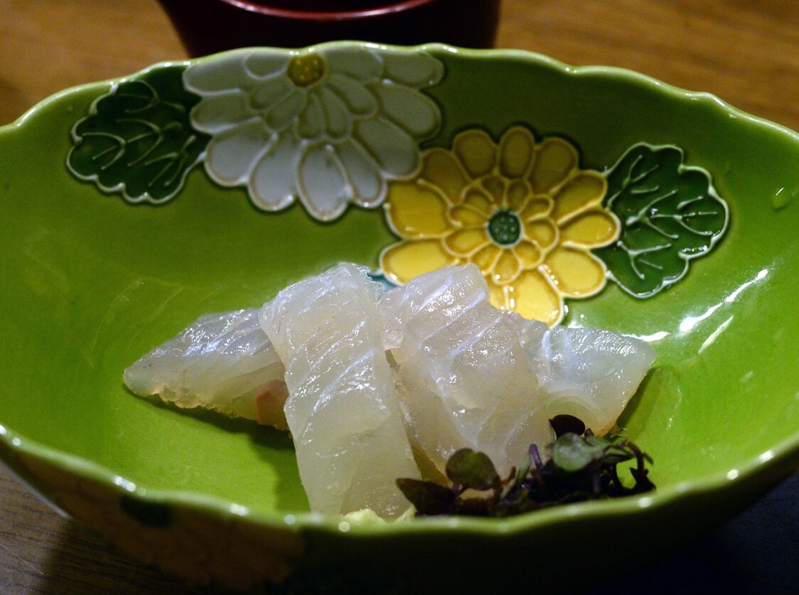 ひらめ昆布〆　撮影：嵐田啓明