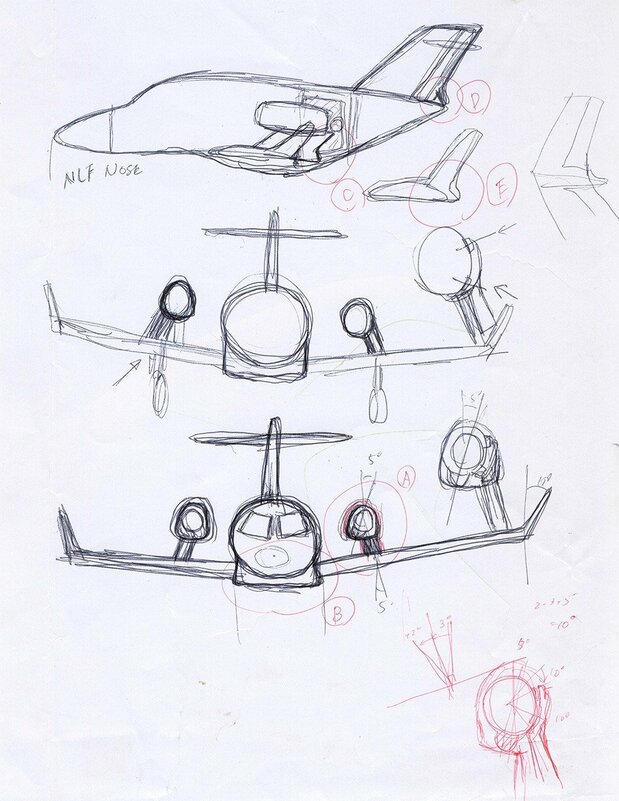 ホンダジェットの原型となるデザインはカレンダーの裏に描かれたものだった