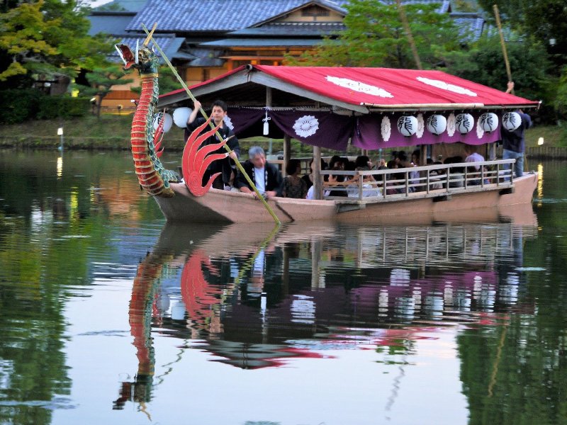 大覺寺，大澤池觀月會（提供：林亦峰）