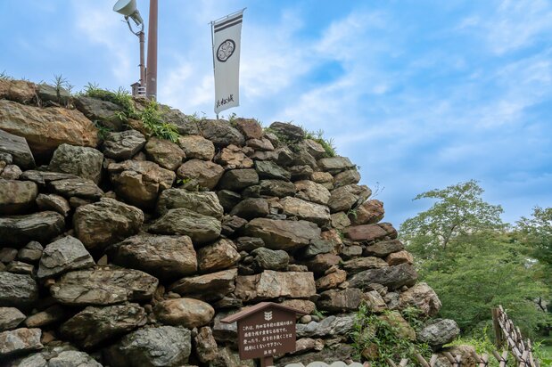 An ishigaki constructed using the nozurazumi method at Hamamatsu Castle. (© Pixta)