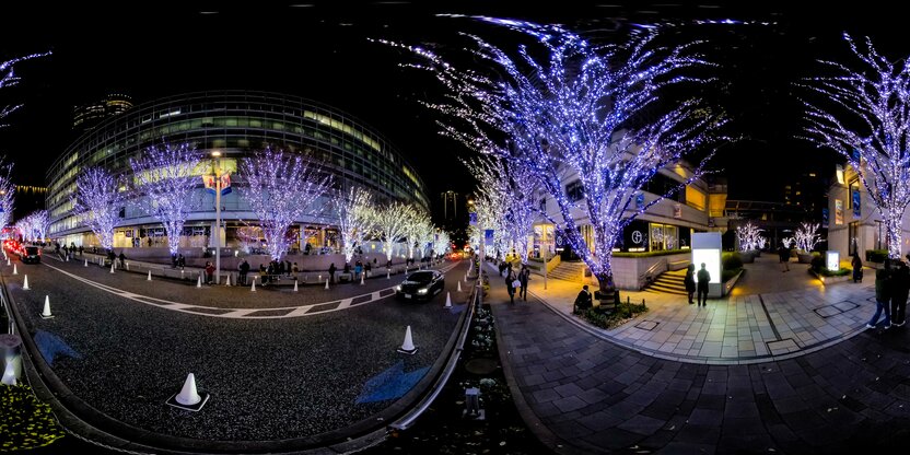 Iluminación de Keyakizaka, un acontecimiento que se celebra cada invierno desde 2003, cuando se inauguró Roppongi Hills (distrito de Minato), con cerca de 800.000 luces LED que tiñen de azul y blanco la avenida arbolada de 400 metros.