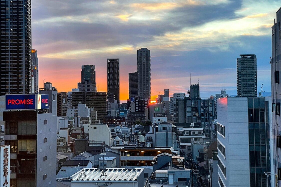 住院时拍的病房外的夕阳