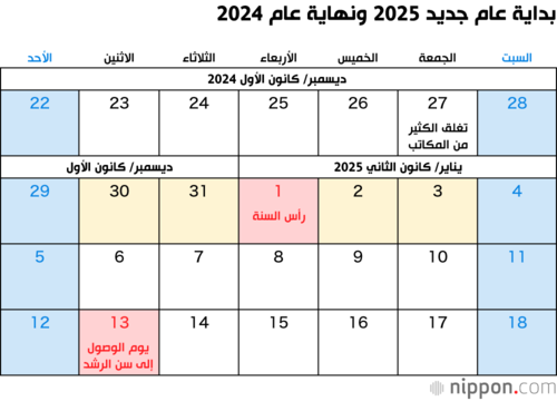 بداية عام جديد 2025 ونهاية عام 2024
