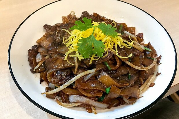 Beef chow fun is a customer favorite.