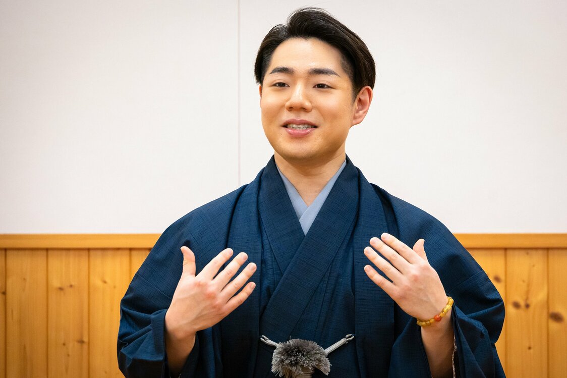 欧洲公演首秀前夕，中村鹰之资接受媒体采访（2026年2月，东京银座）（图片：nippon.com日本网 编辑部）