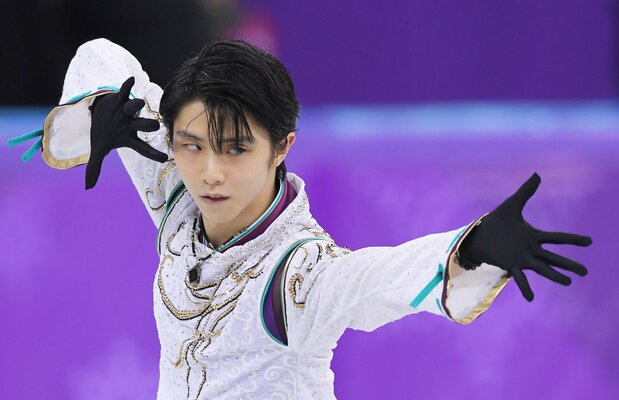 在平昌冬奥会的自由滑比赛之中(图片:时事社)