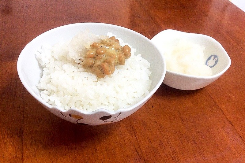 纳豆加上白萝卜泥，味道清爽