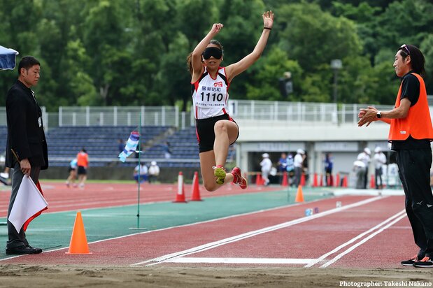 関東パラ陸上競技選手権大会で(2019年7月東京・町田市立陸上競技場)