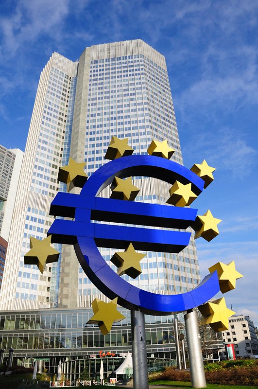 The European Central Bank in Frankfurt, Germany, administers monetary policy for the 17 states of the euro zone.