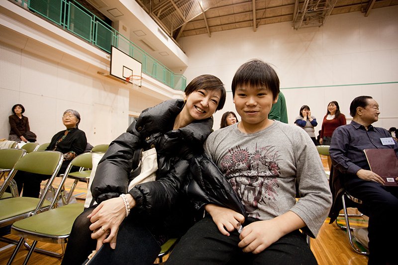 Fukashiro Miho et son fils, Taiki