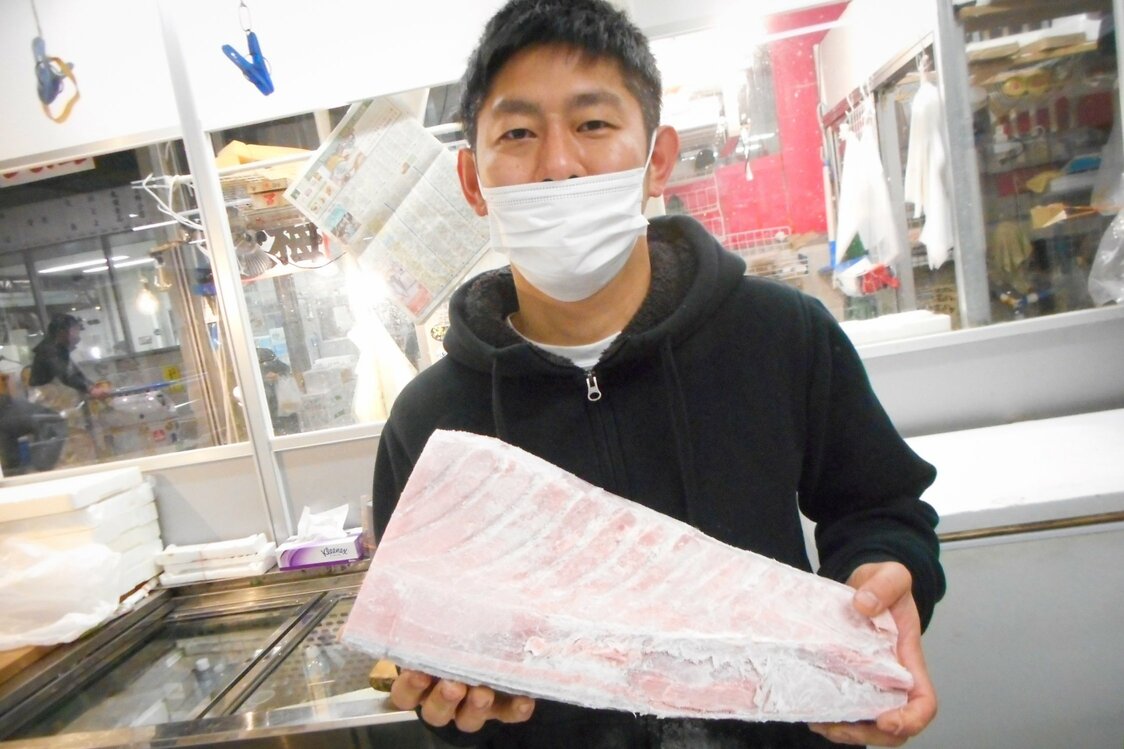 豊洲のマグロ仲卸「大花」の田中良直取締役　写真：筆者提供