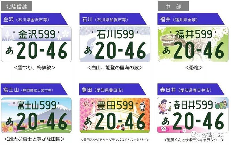 花1千日元，让你的车牌彩色起来