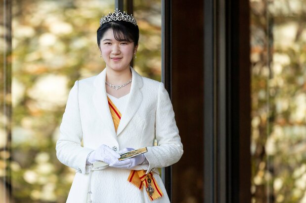 Japan's Princess Aiko greets the press on the occasion of her coming-of-age at the Imperial Palace Tokyo