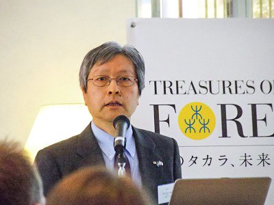 磯貝明・東京大学教授＝2016年3月10日、東京のスウェーデン大使館（撮影・長澤孝昭）