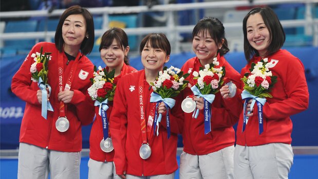 日本女子冰壶队“Loco Solare”获得银牌(2022年2月20日,路透社)