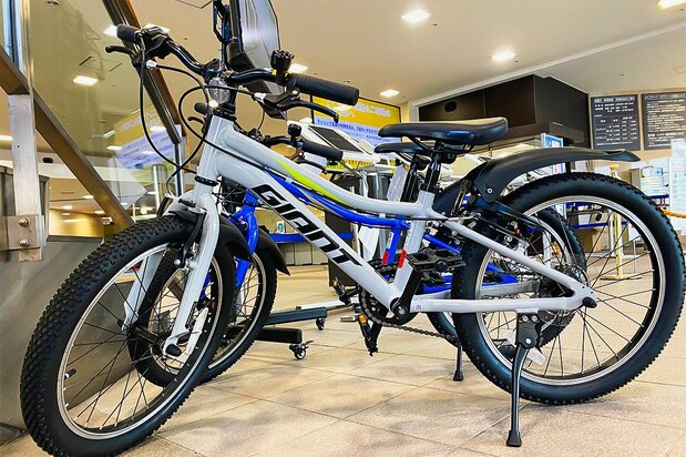 日本でも人気の台湾メーカー「ジャイアント」の自転車。富山県の黒部総合体育センターでもレンタサイクルとして活躍中（筆者撮影）