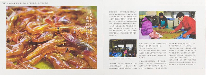 『加賀能登食べる通信』の甘えびを特集した号の誌面
