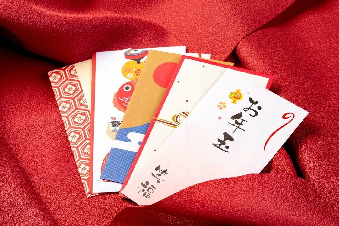 Enveloppes contenant l’argent des otoshidama du Nouvel An.