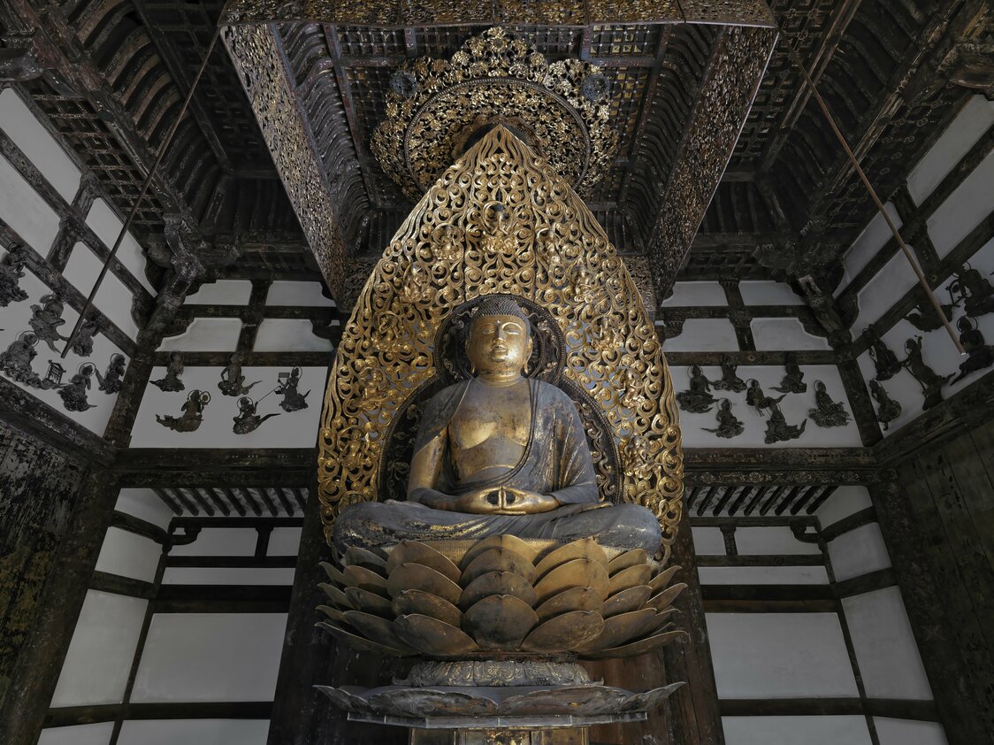 阿弥陀如来坐像は定朝作だと断定できる現存唯一の仏像　写真提供：平等院