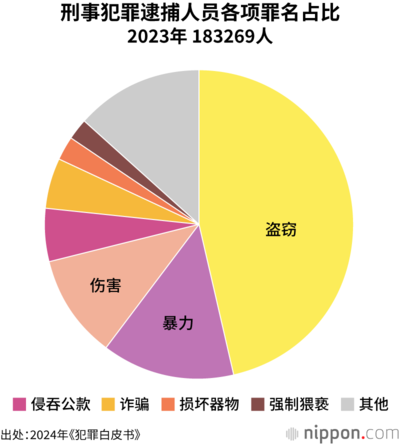 刑事犯罪逮捕人员各项罪名占比