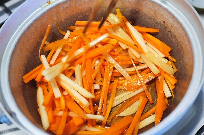 Receta del ‘kinpira’