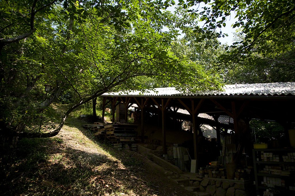 Isezaki’s kiln, which he uses twice a year.